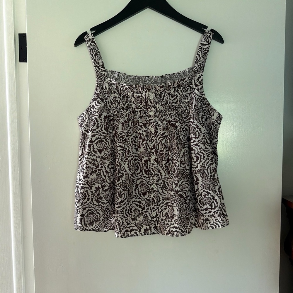 J crew liberty floral print tank top
